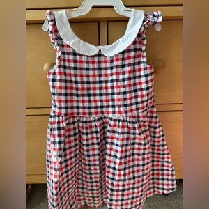 Janie and Jack Red and Blue Checkered Dress